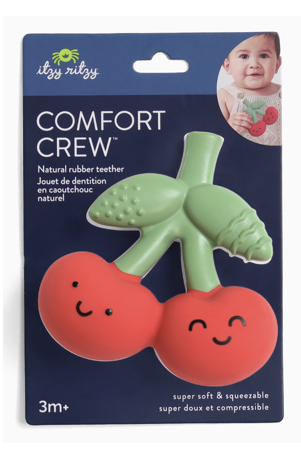 Itzy Comfort Crew Teether Toy - Cherry