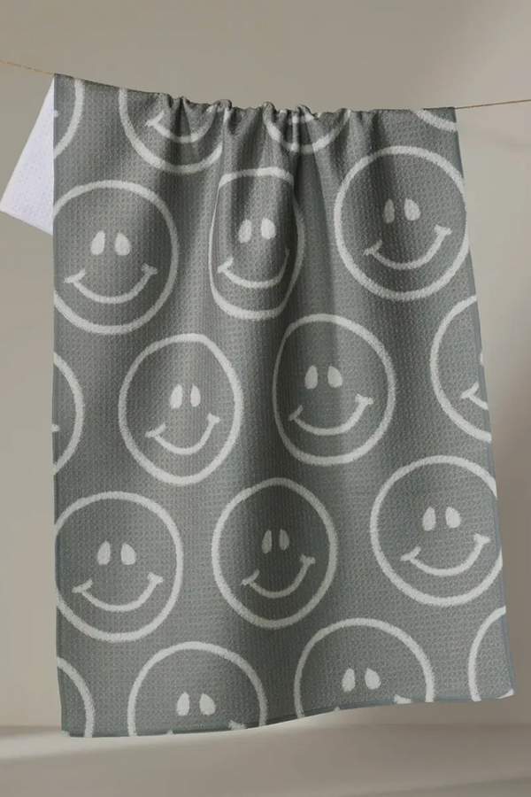 Geometry Kitchen Tea Towel - You Make Me Happy