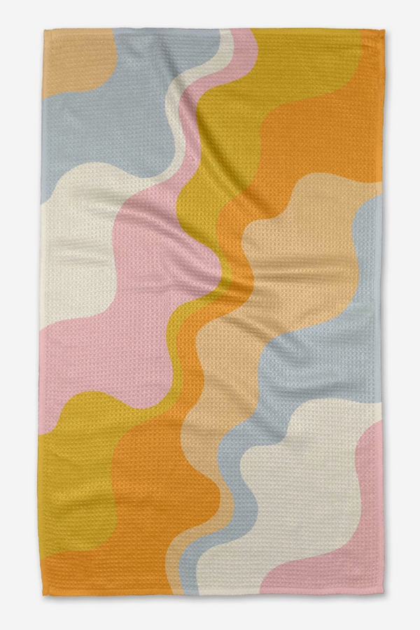Geometry Kitchen Tea Towel - Happy Waves