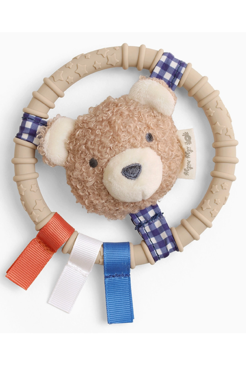 Itzy Teething Ring - Taupe Bear