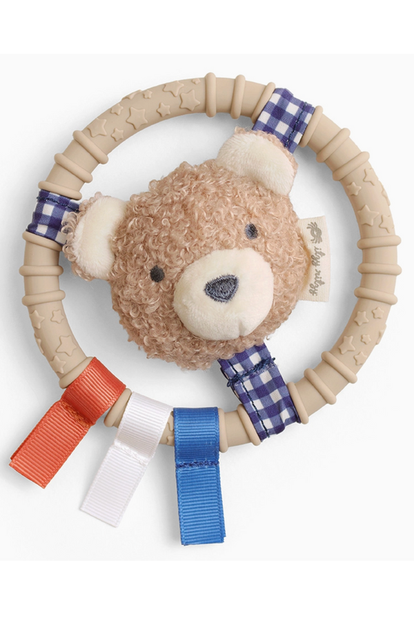 Itzy Teething Ring - Taupe Bear