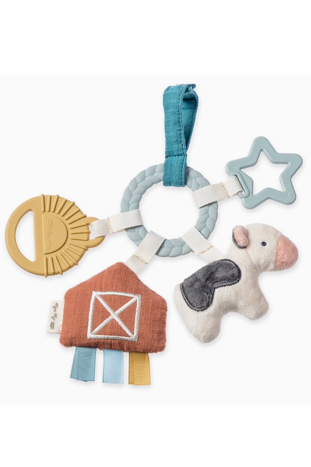 Bitzy Busy Ring Teething Activity Toy - Farm