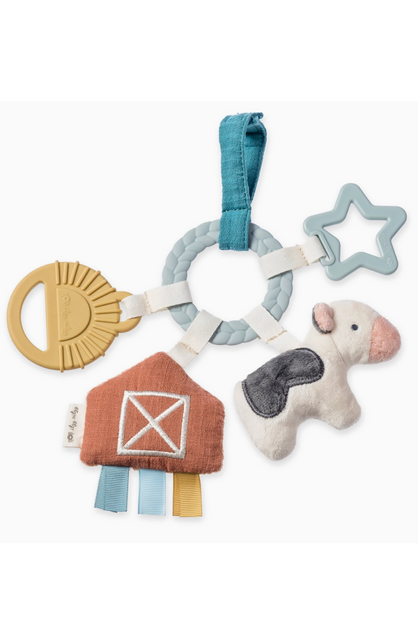 Bitzy Busy Ring Teething Activity Toy - Farm