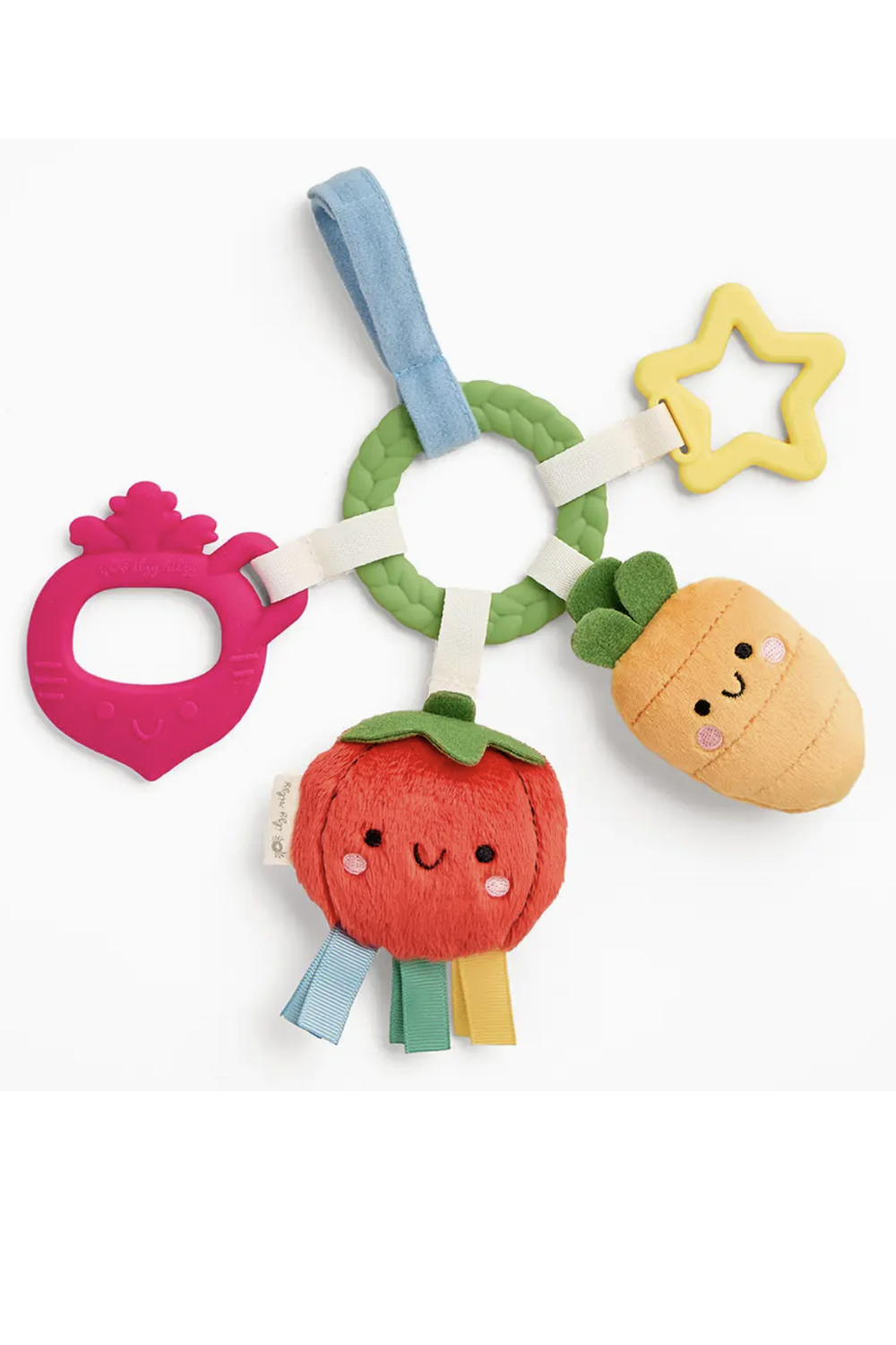 Bitzy Busy Ring Teething Activity Toy - Veggie