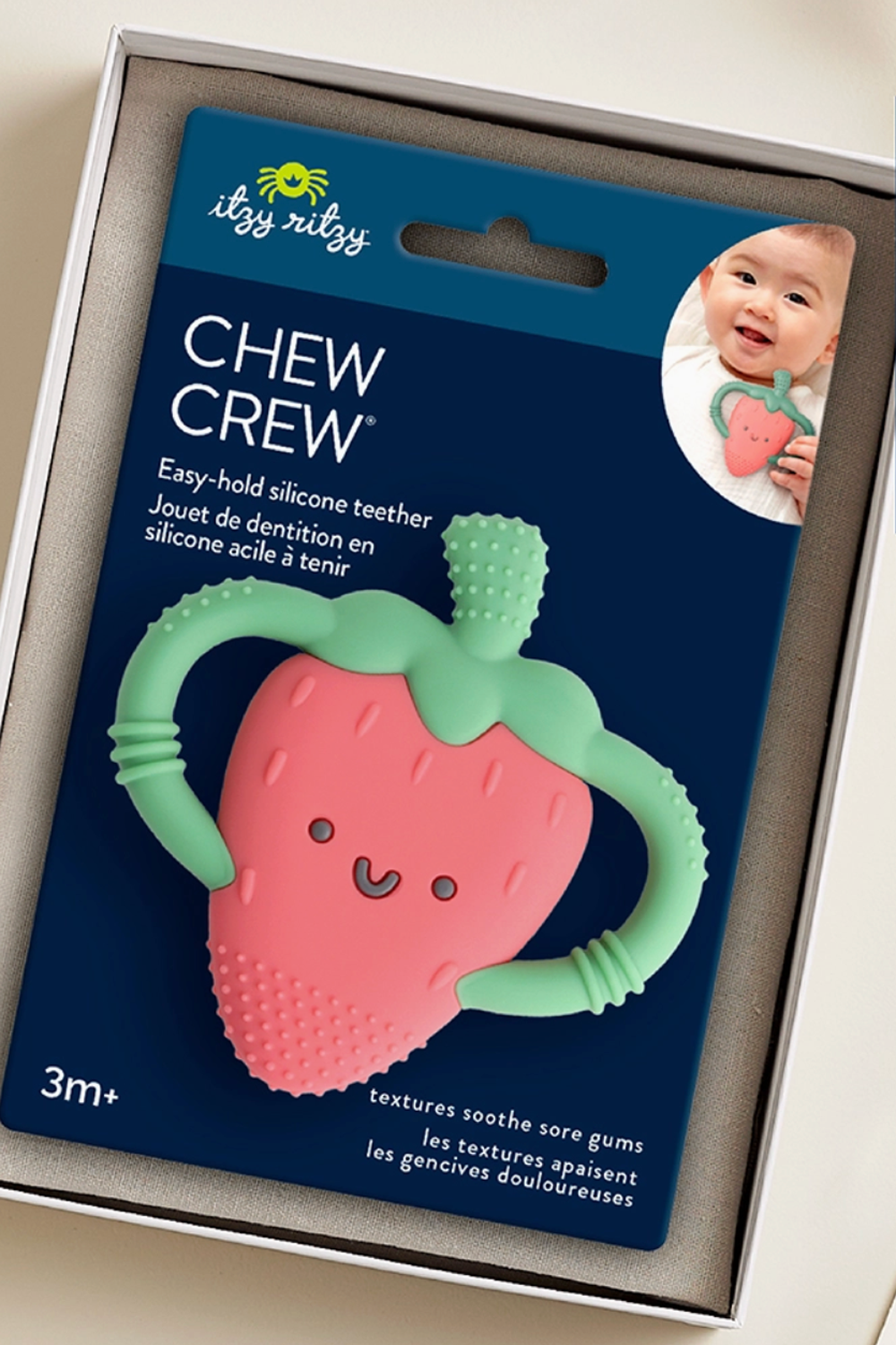 Itzy Chew Teether - Strawberry
