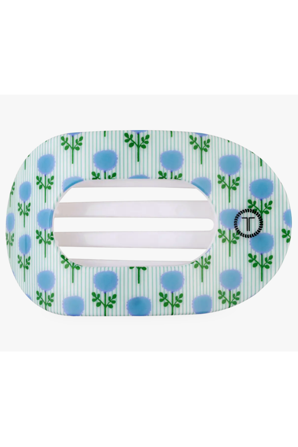 Teleties Flat Round Hair Clip - Blue Marigold