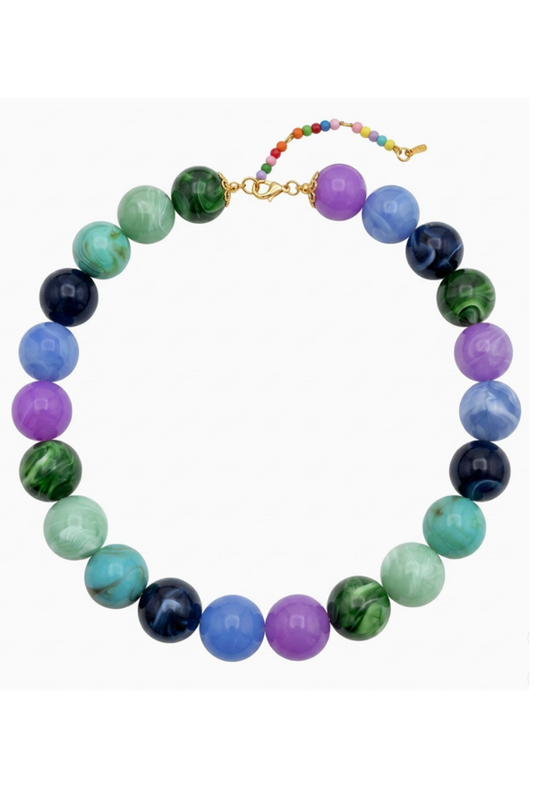Statement Bubble Necklace - Cool Tones