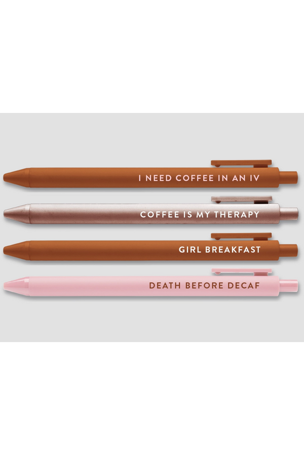 Trendy Pen Set - Coffee Lovers