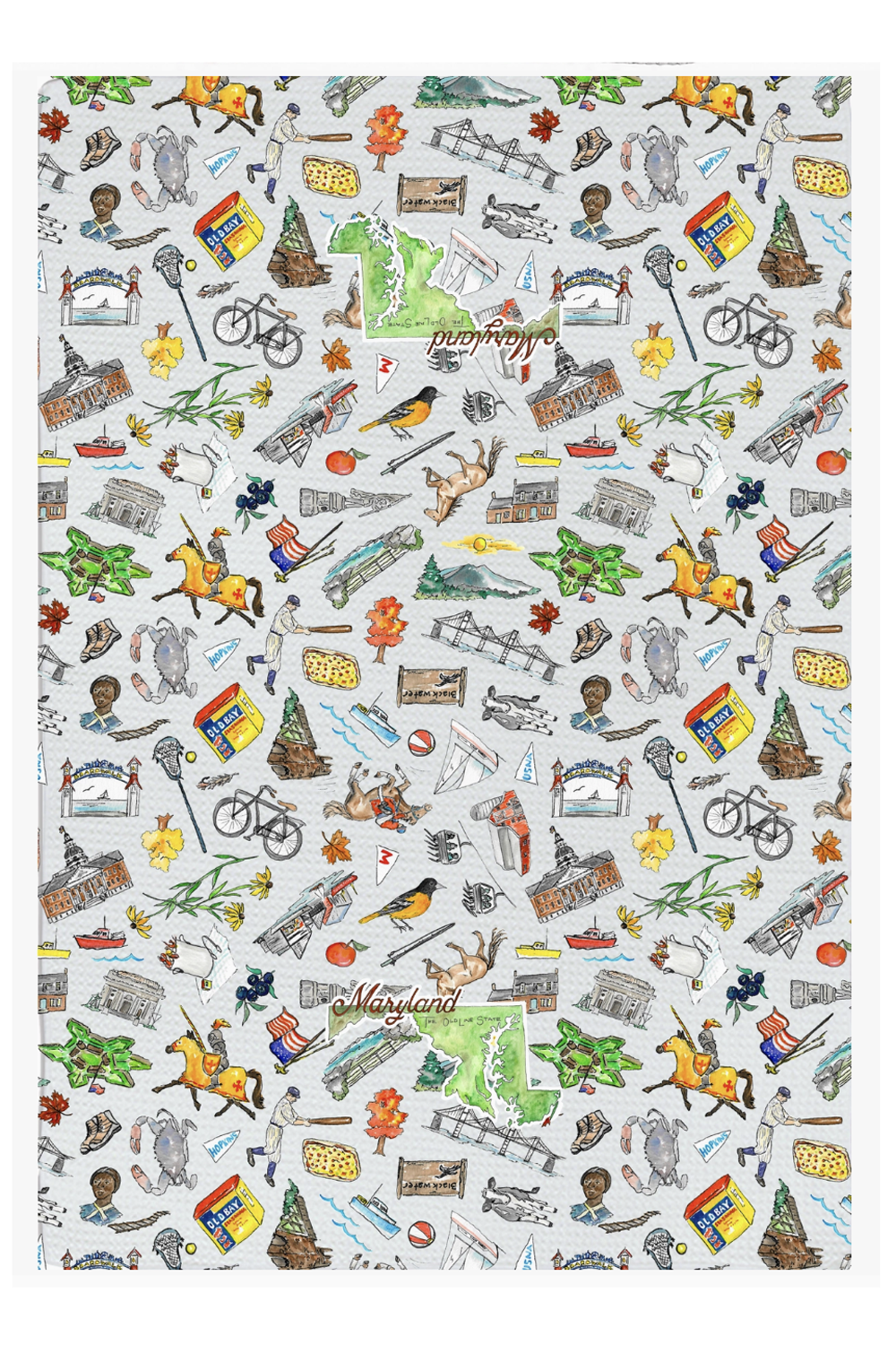 Kitchen Tea Towel - Maryland Icons