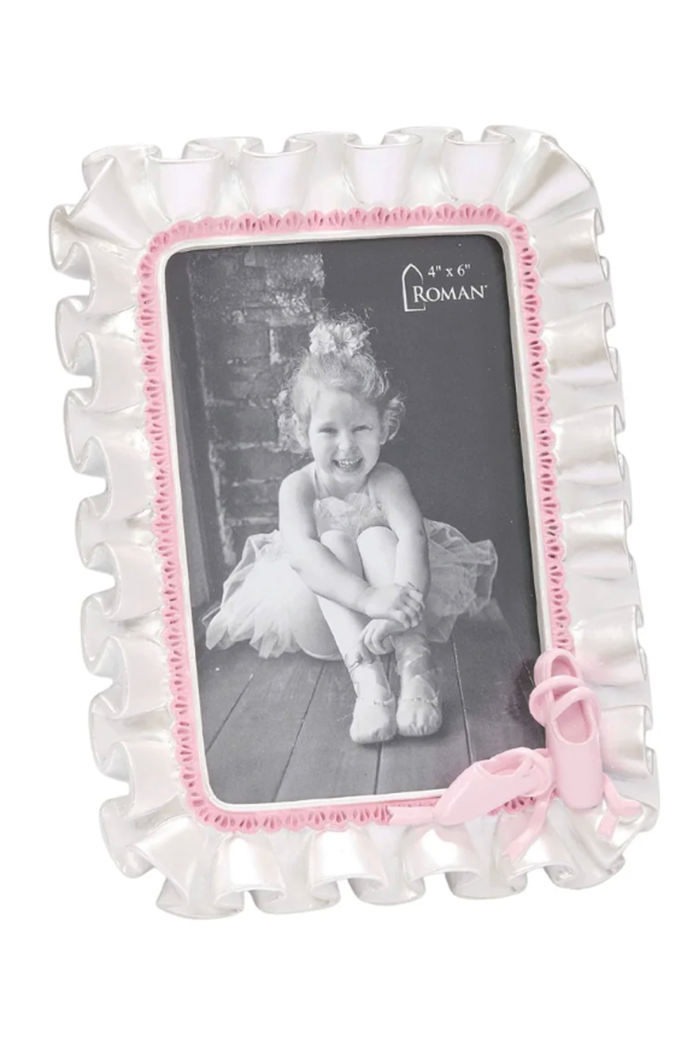 RM White Ruffle Ballet Frame