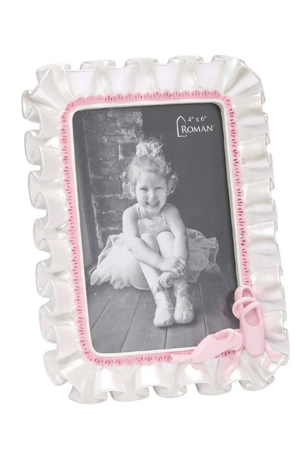 RM White Ruffle Ballet Frame