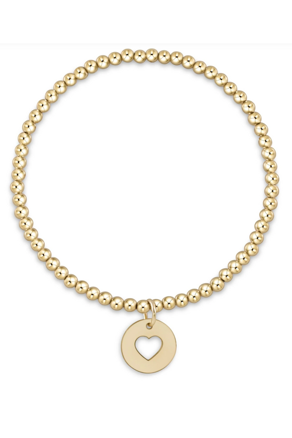 EN Regular Love Disc Charm Bracelet - Gold
