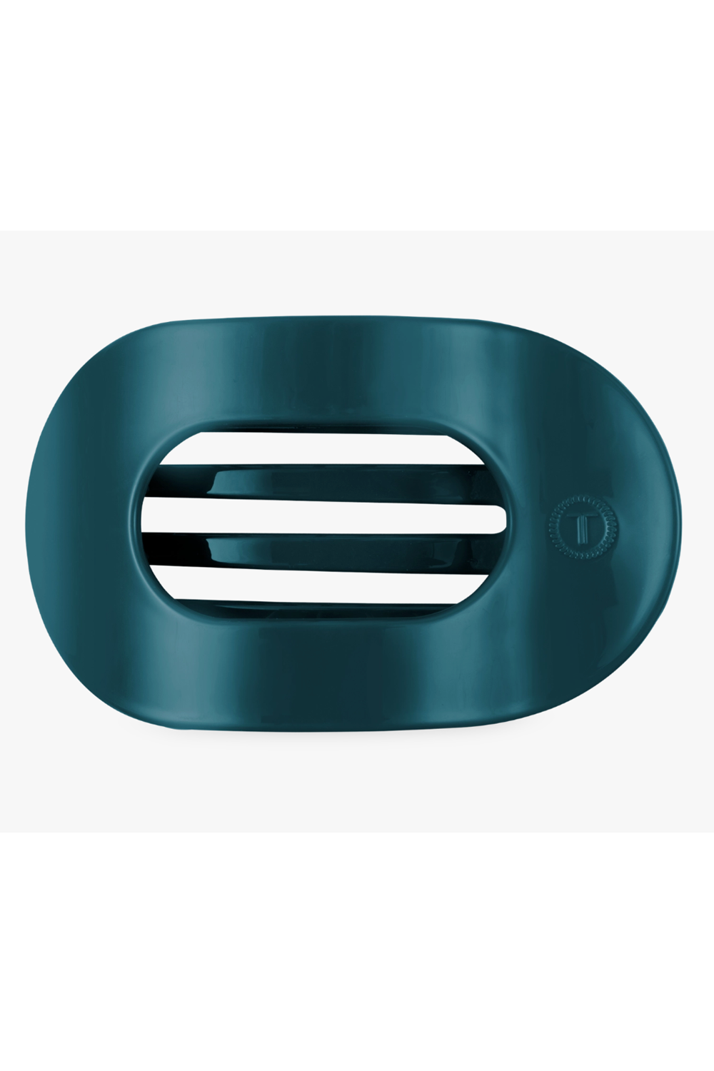 Teleties Flat Round Hair Clip - Teal With It