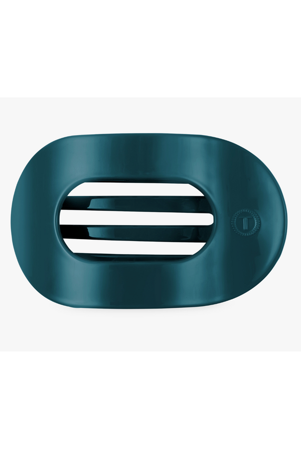 Teleties Flat Round Hair Clip - Teal With It