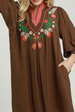 Autumn Baby Doll Dress - Brown