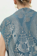 Velvet Boxy Short Sleeve Top - Teal