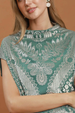 Velvet Boxy Short Sleeve Top - Sage