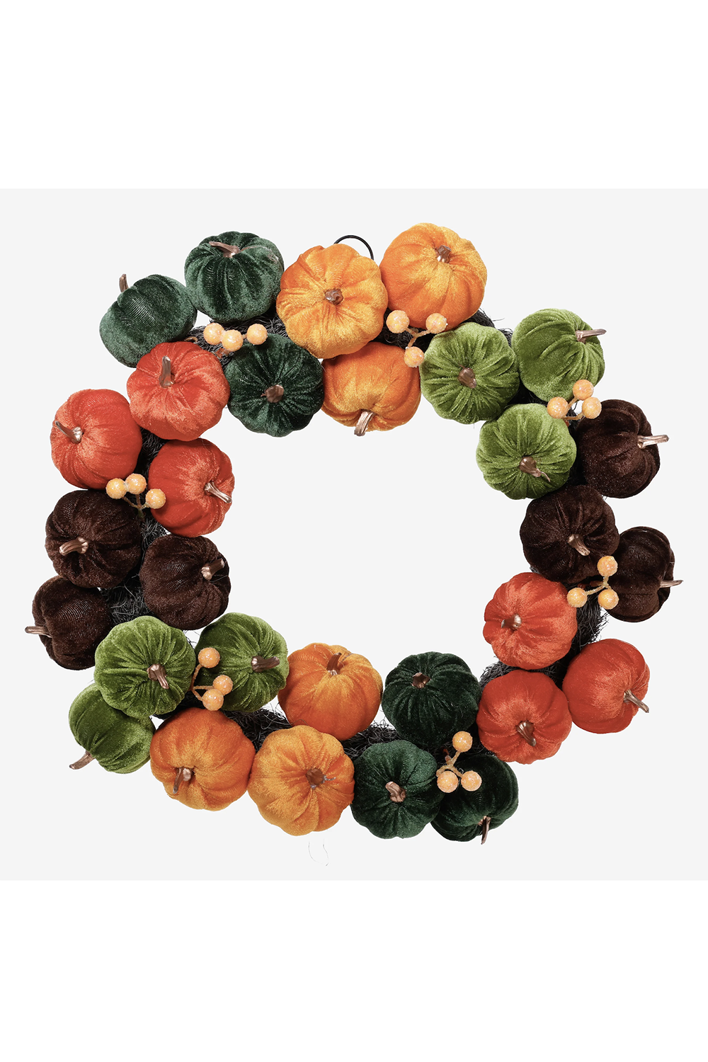 Velvet Pumpkin Wreath