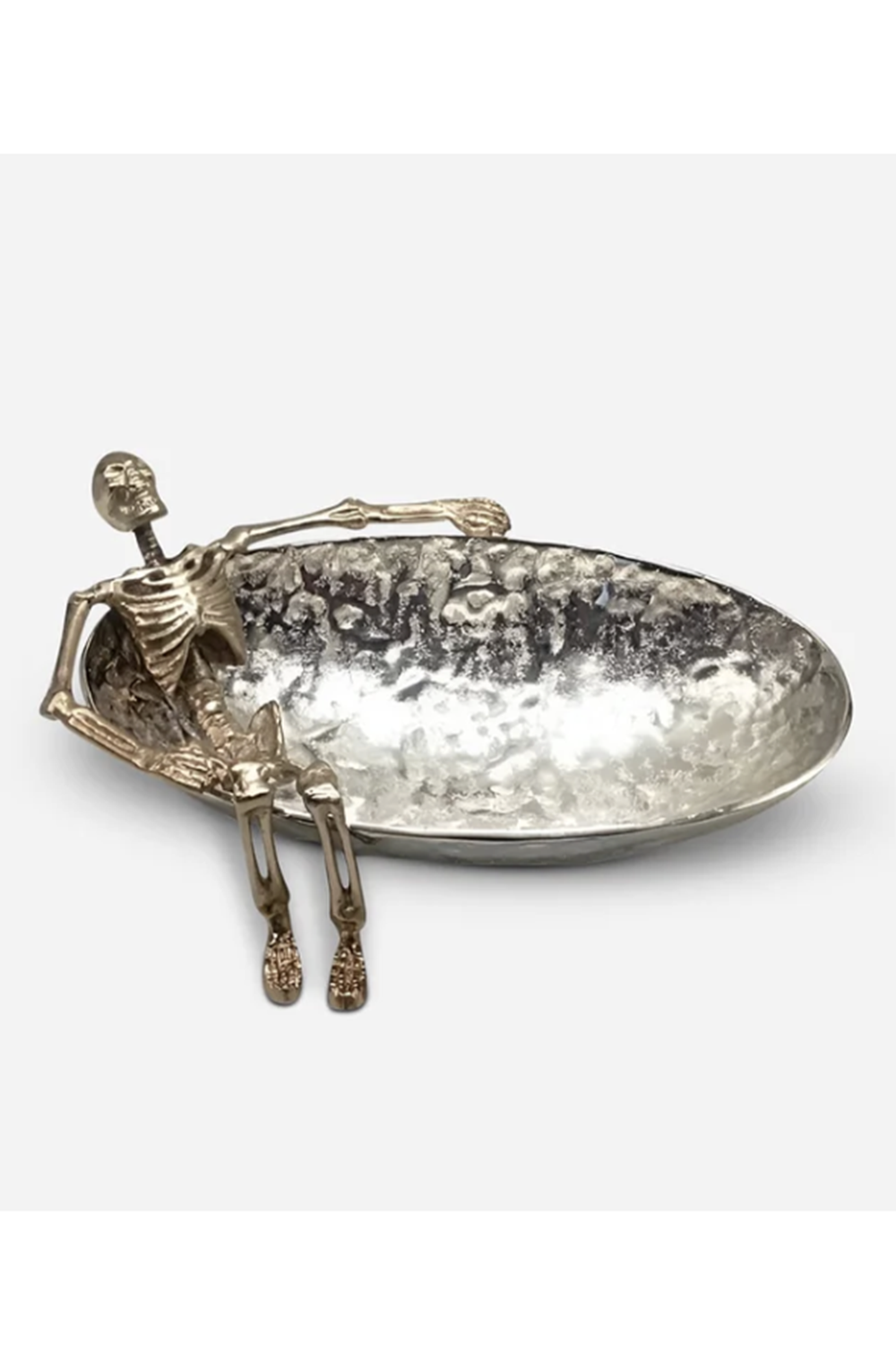 Metal Lounging Skeleton Bowl