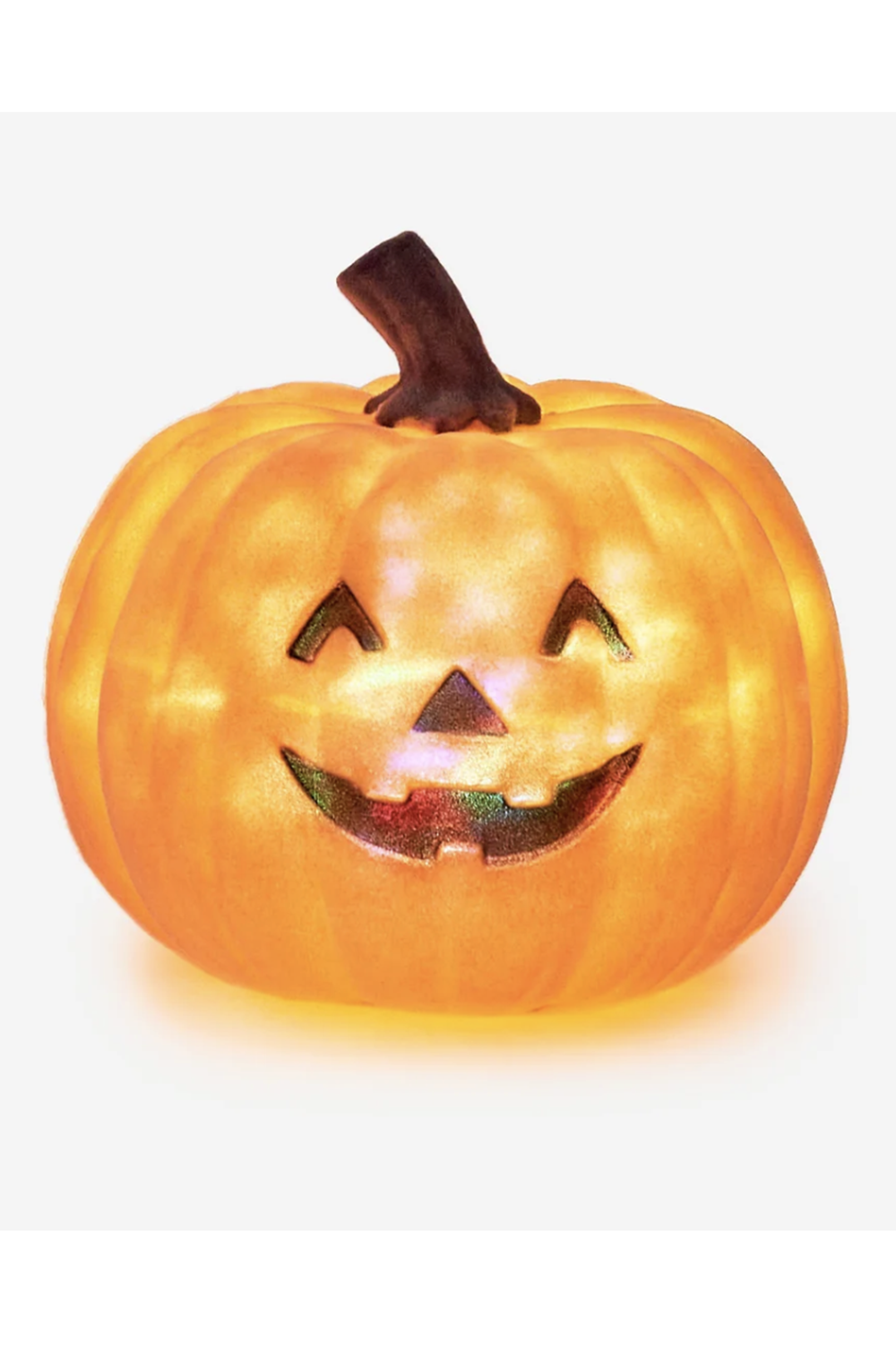 Flocked Jack-O-Lantern Revolving Lights Figure