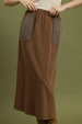 French Terry Maxi Skirt - Chocolate