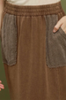 French Terry Maxi Skirt - Chocolate