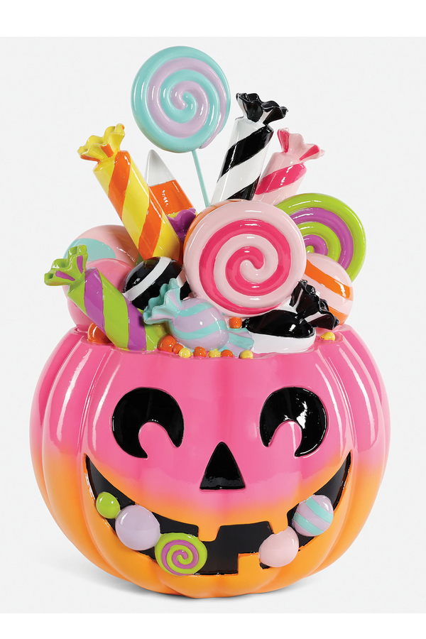 Resin Pumpkin Candy Display Figure