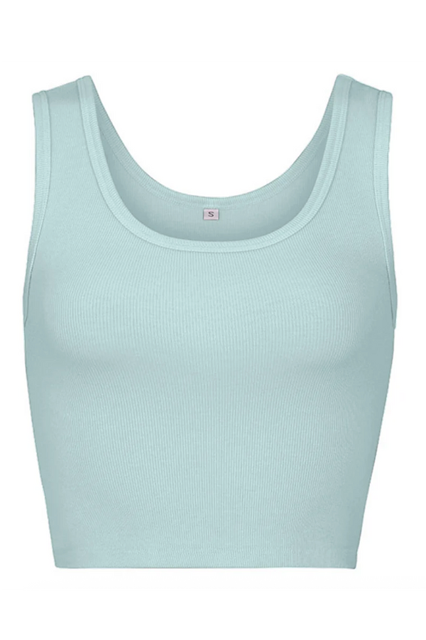 PJ Bra30 Crop Top - Cloudy Aqua