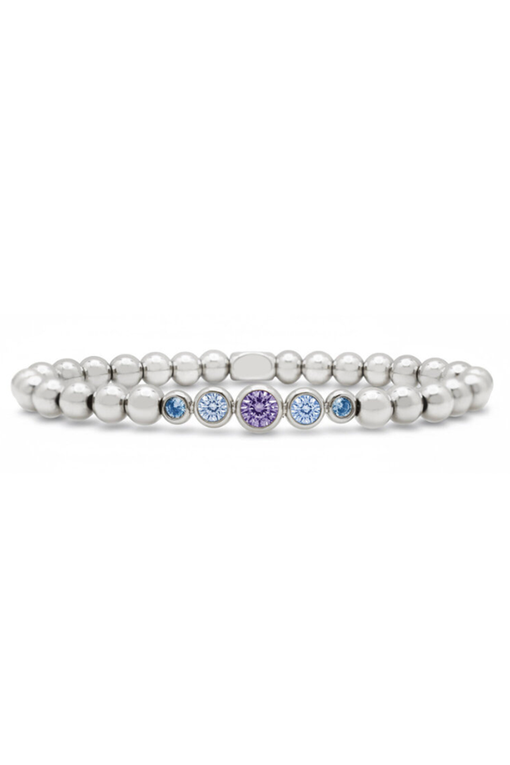 ISLA Stretch Graduated CZ Bezel Steel Bracelet - Bella Blues