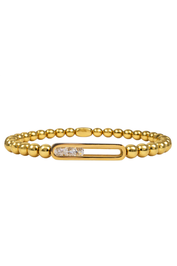 ISLA Stretch Rolling Tides Bracelet - Gold