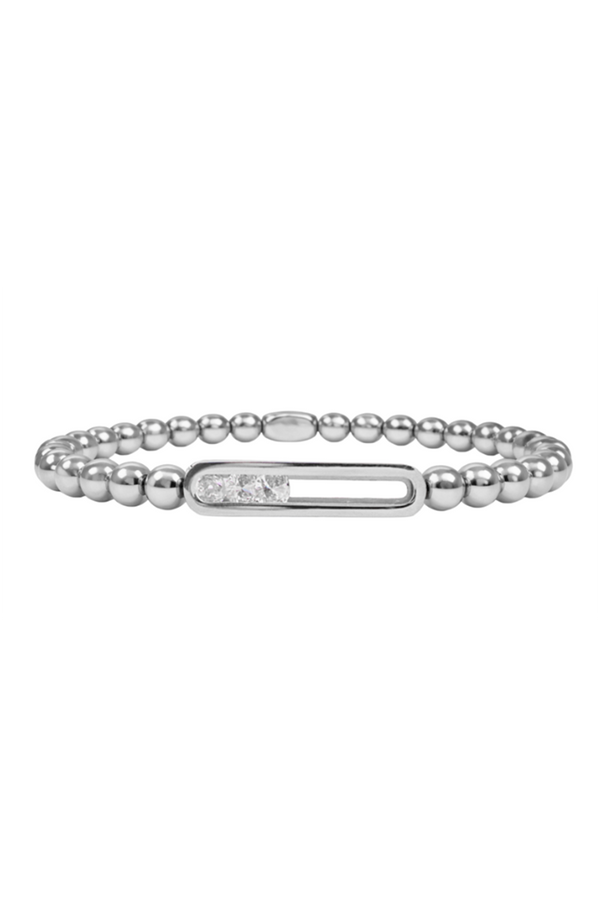 ISLA Stretch Rolling Tides Bracelet - Steel