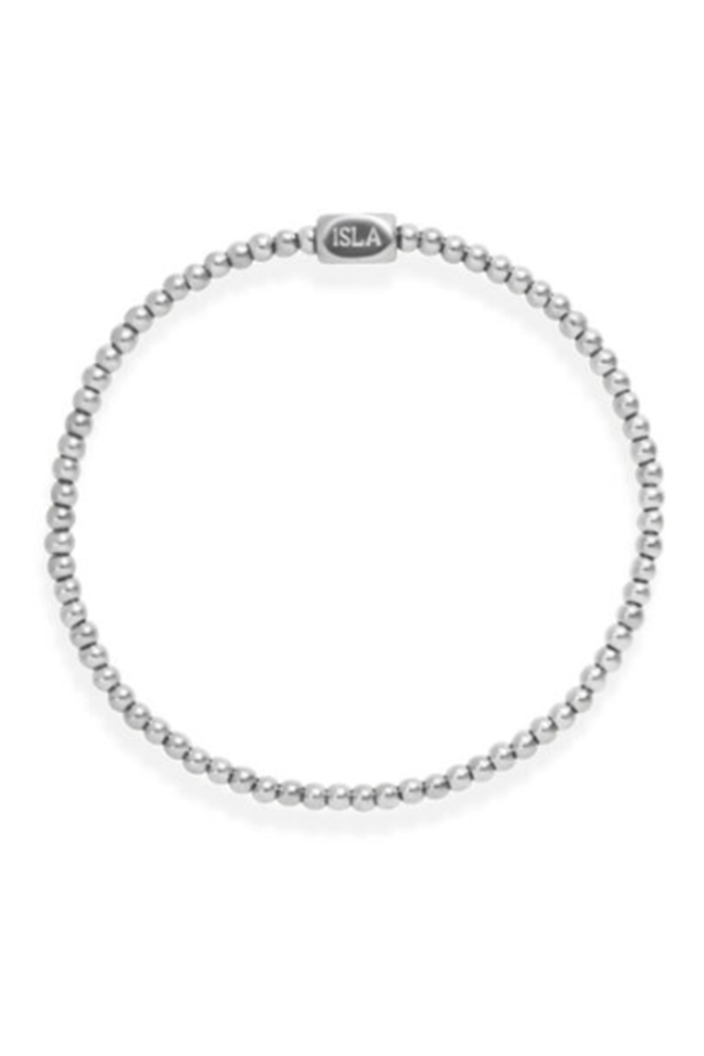 ISLA Plain Ball Stretch 3mm Bracelet - Steel