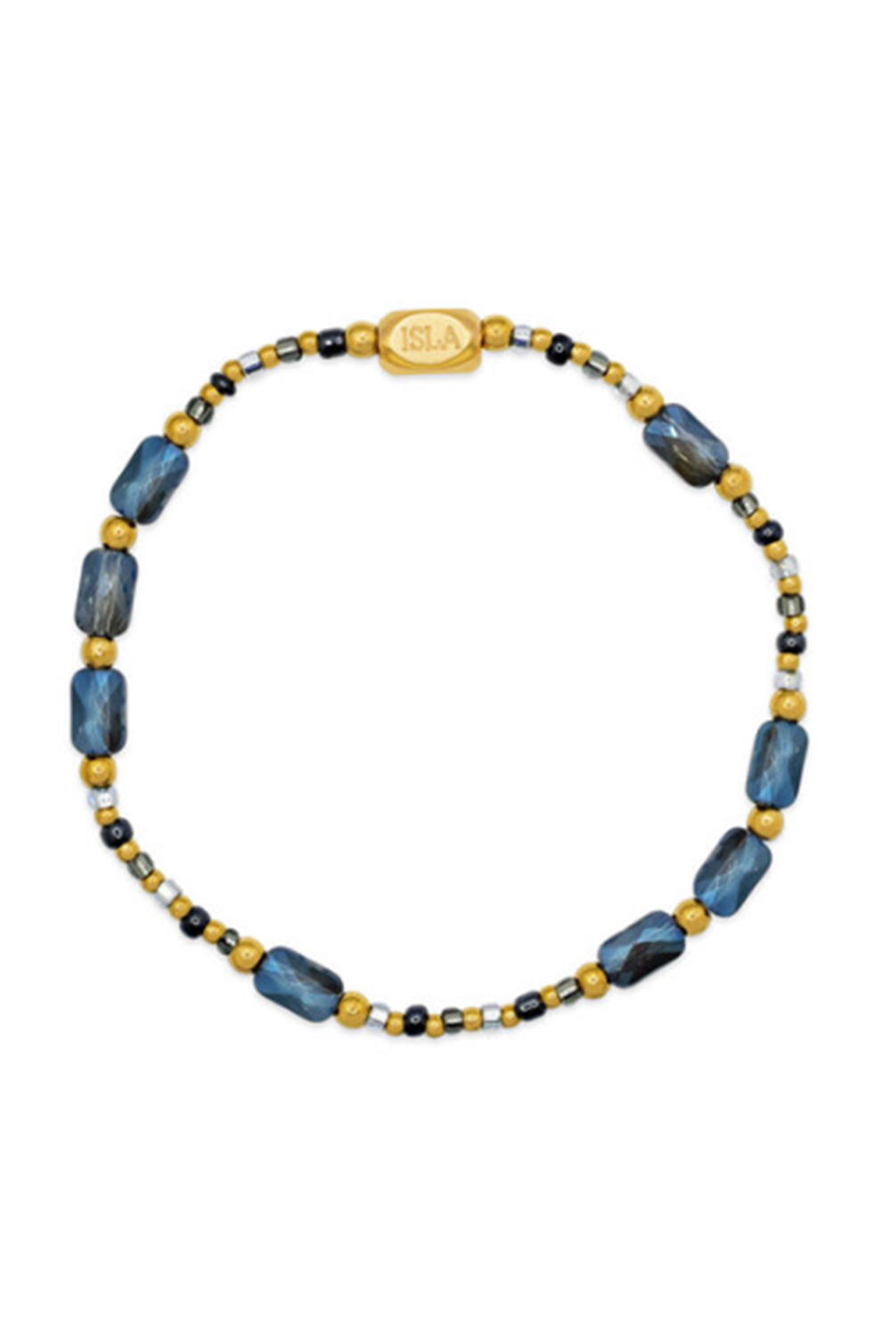 ISLA Coastal Crystals Bracelet - Gold Big Sur Stormy Seas