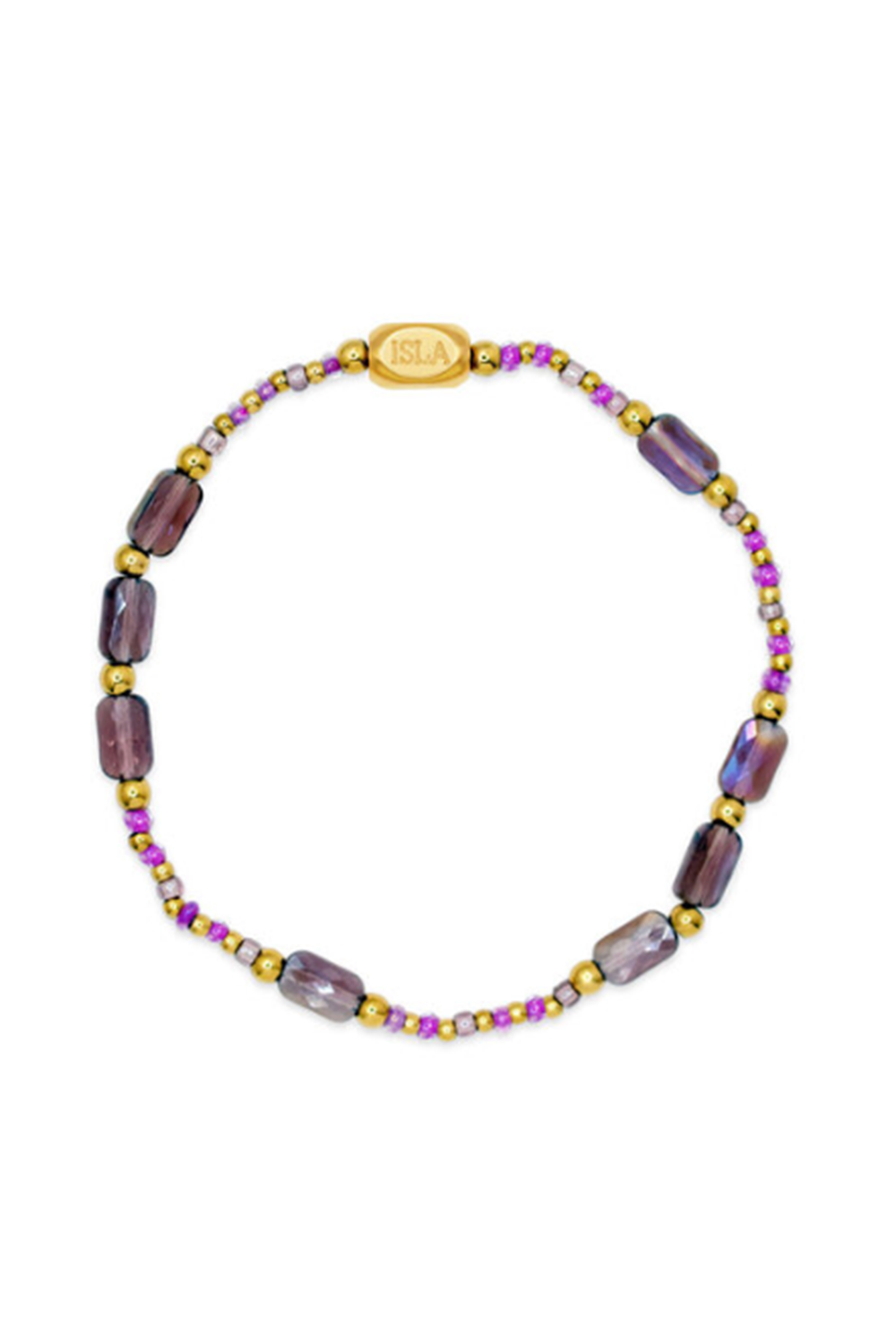 ISLA Coastal Crystals Bracelet - Gold Big Sur Violet Tides