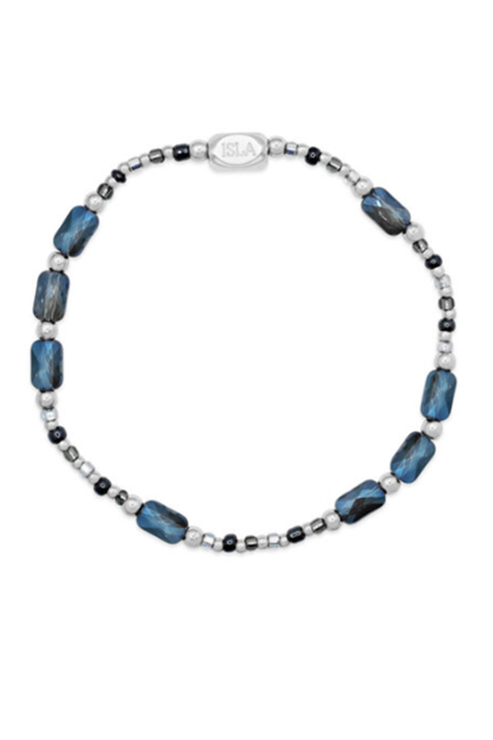 ISLA Coastal Crystals Bracelet - Steel Big Sur Stormy Seas