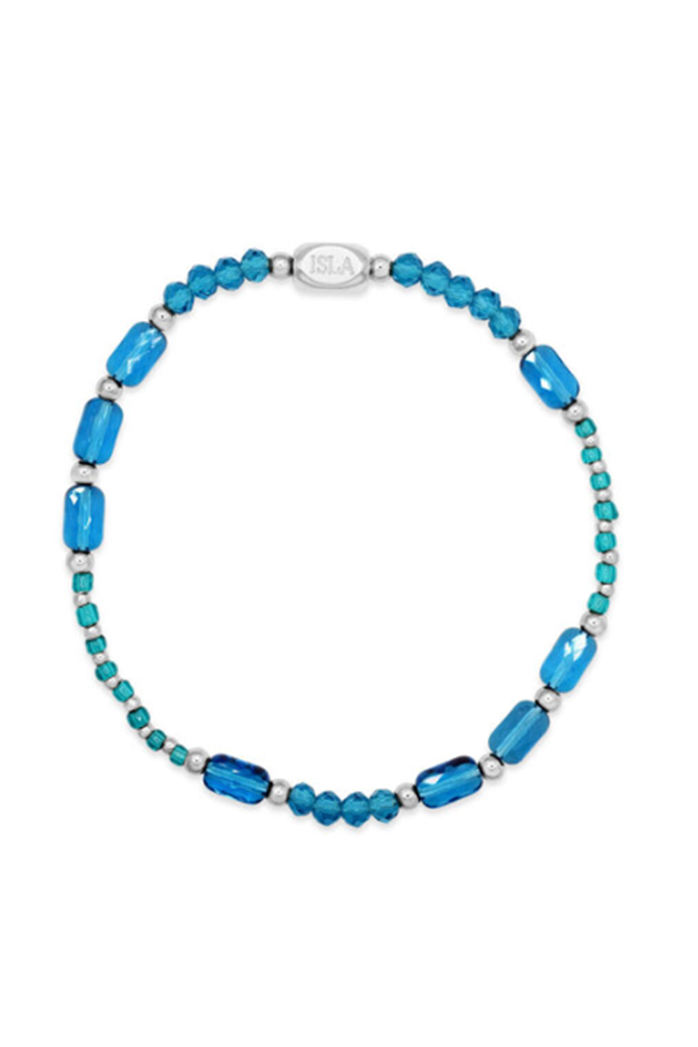 ISLA Coastal Crystals Bracelet - Steel Turqs & Caicos