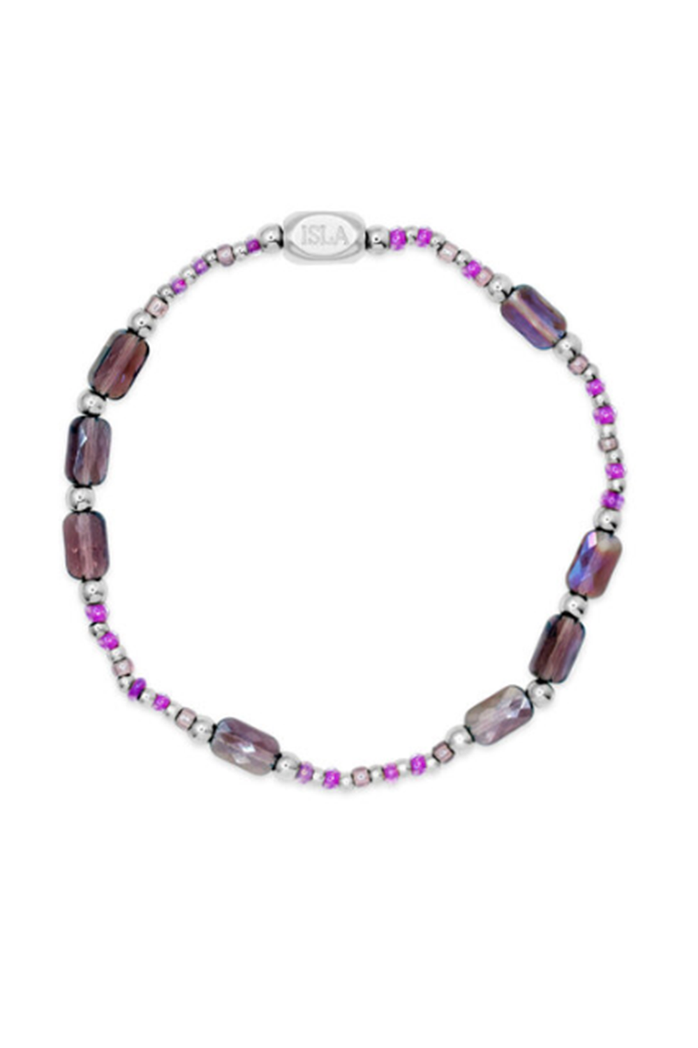 ISLA Coastal Crystals Bracelet - Steel Violet Tides