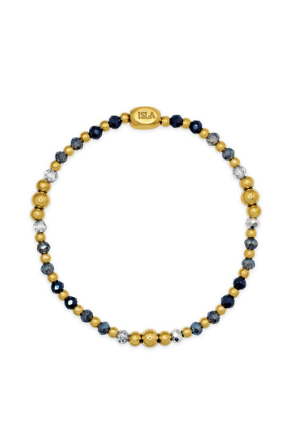 ISLA Coastal Crystals Bracelet - Gold Amalfi Stormy Seas