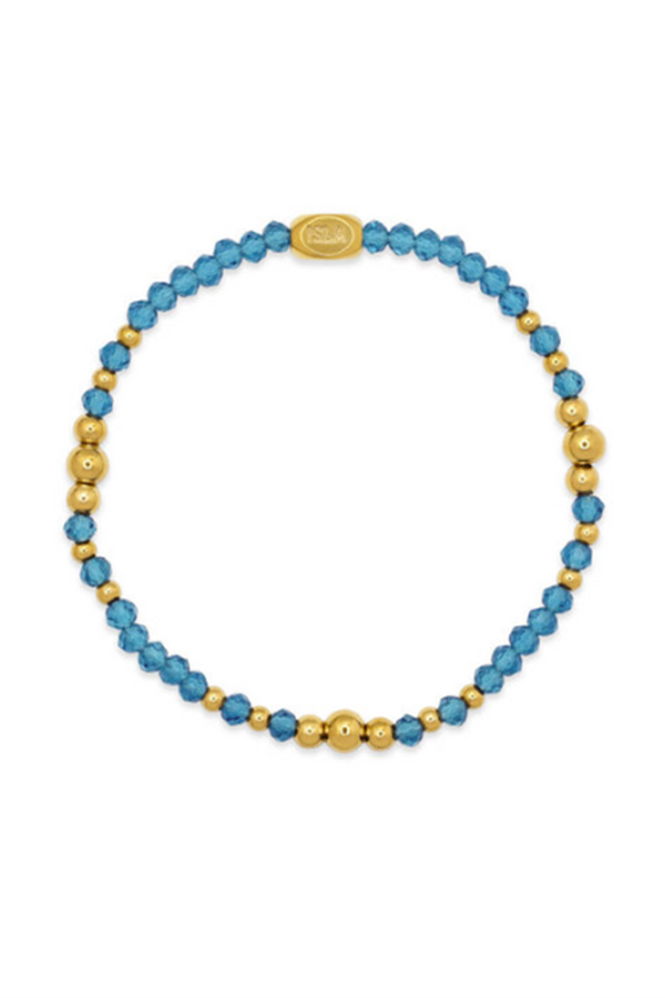 ISLA Coastal Crystals Bracelet - Gold Amalfi Turqs & Caicos