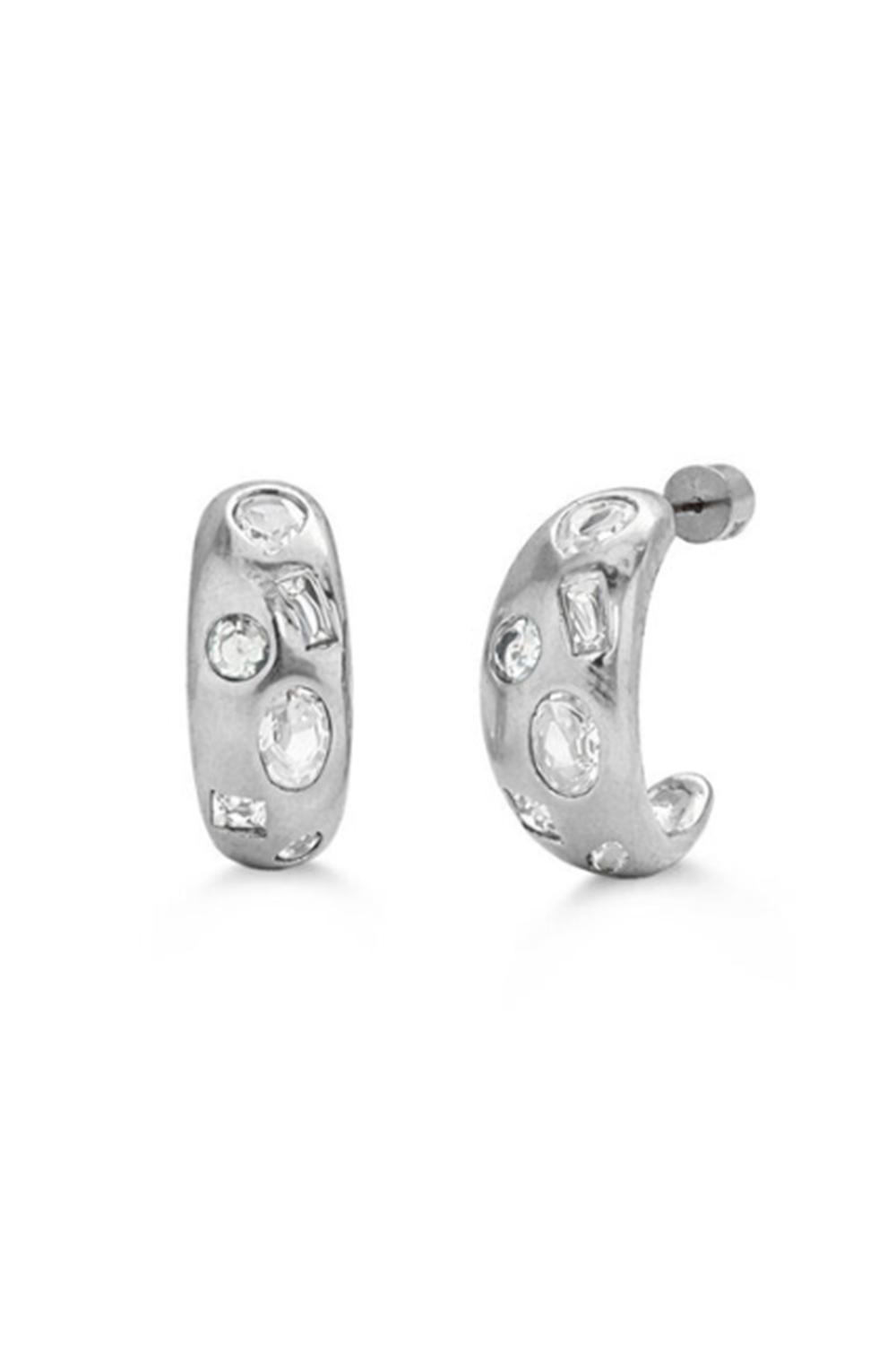 ISLA Crystal Cove Steel Earring - Crystal Clear