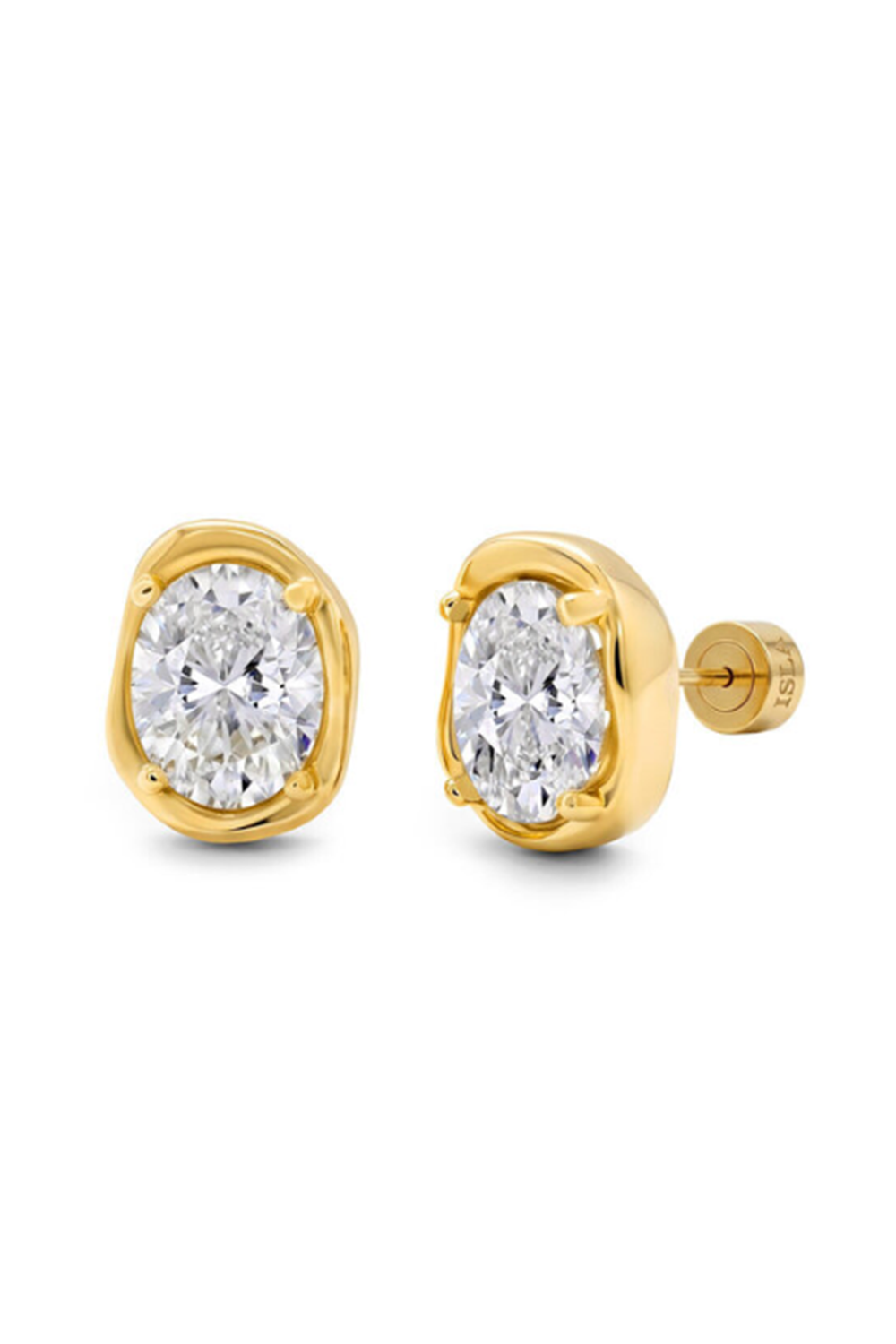 ISLA Crystal Collection Sea Stone Earring - Gold