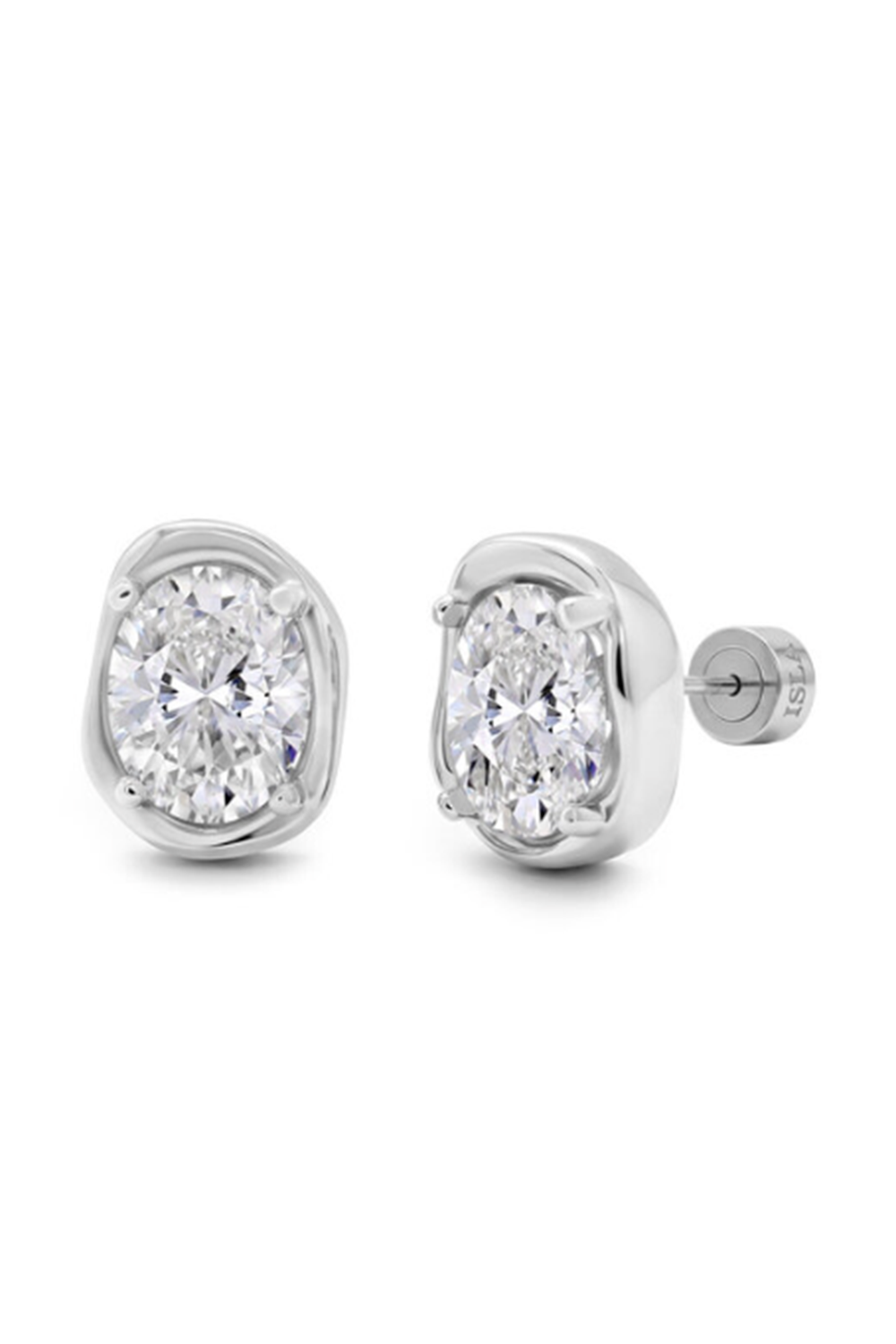 ISLA Crystal Collection Sea Stone Earring - Steel