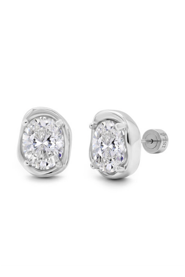 ISLA Crystal Collection Sea Stone Earring - Steel