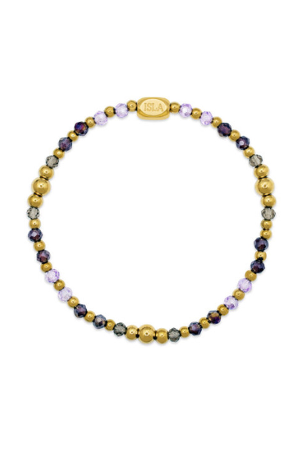 ISLA Coastal Crystals Bracelet - Gold Amalfi Violet Tides