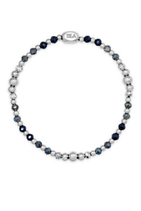 ISLA Coastal Crystals Bracelet - Steel Amalfi Stormy Seas