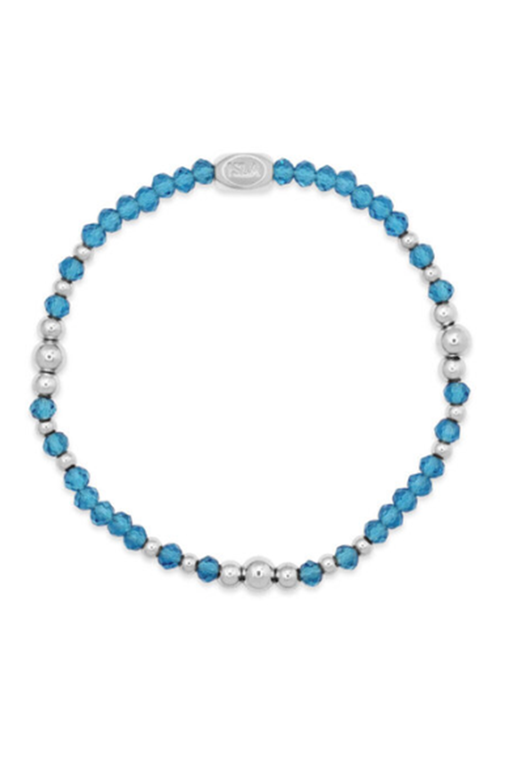 ISLA Coastal Crystals Bracelet - Steel Amalfi Turqs & Caicos