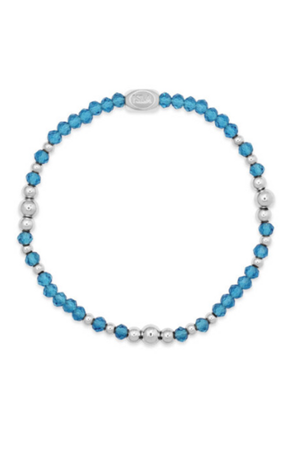 ISLA Coastal Crystals Bracelet - Steel Amalfi Turqs & Caicos