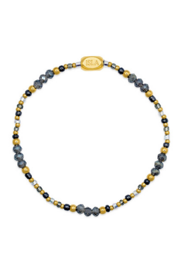 ISLA Coastal Crystals Bracelet - Gold Riviera Stormy Seas