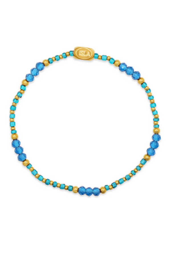 ISLA Coastal Crystals Bracelet - Gold Riviera Turqs & Caicos