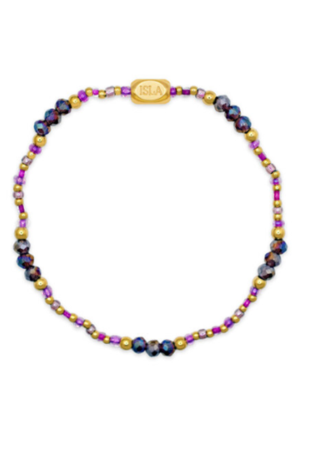ISLA Coastal Crystals Bracelet - Gold Riviera Violet Tides